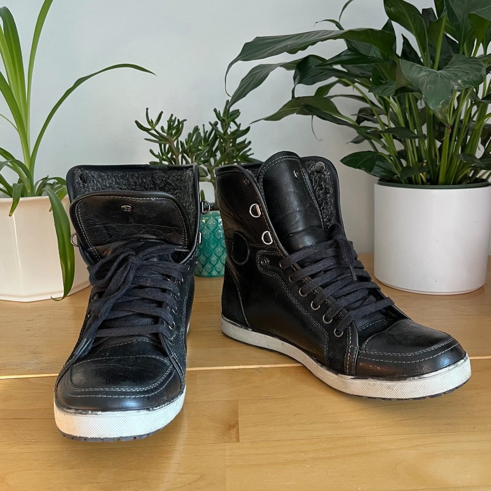 Men's Leather Hightop Lined Sneakers BBX 10.5